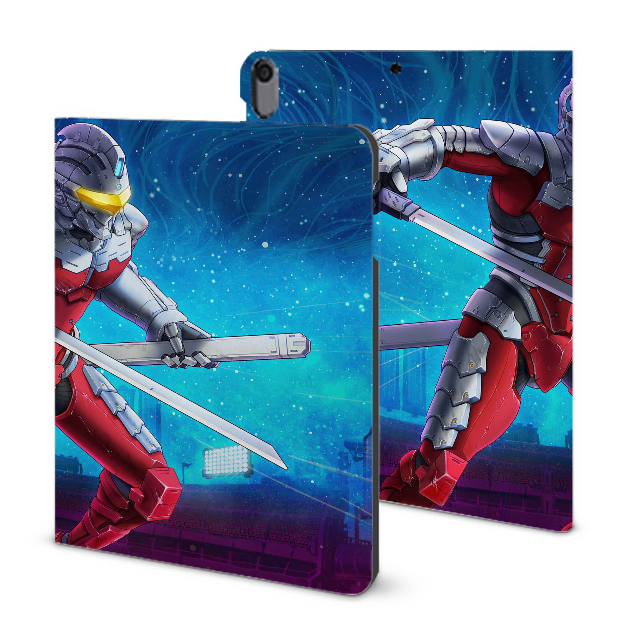 （画像用） ウルトラマン Ultraman IPad ケース ブック型 PUレザー TPU 耐衝撃 軽量 薄型 ペン収納なし 全面保護 IPad 各モデル対応